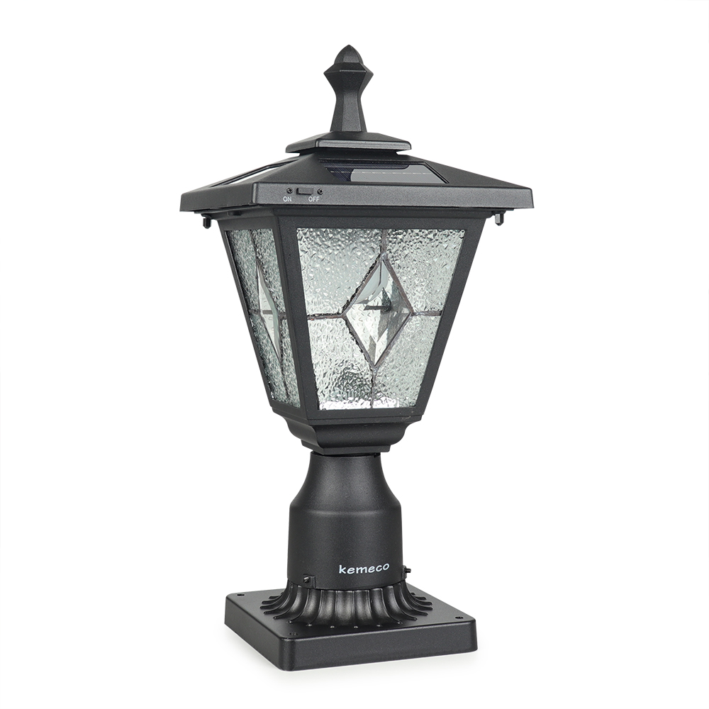 Post Solar Light Cast Aluminum with 3in Fitter Base for Outdoor Garden