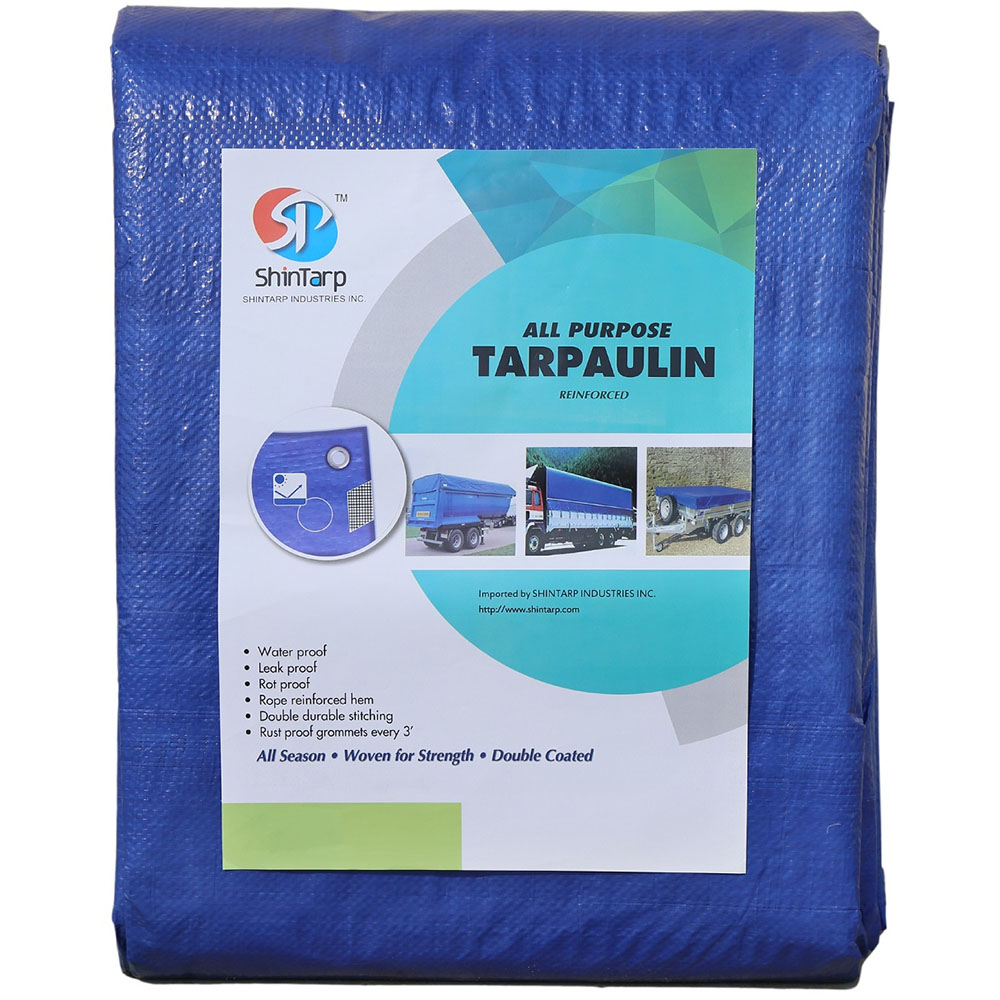 Poly Tarp 6 ft x 8 ft Blue Tarp 5 mil Thickness Tarp Cover