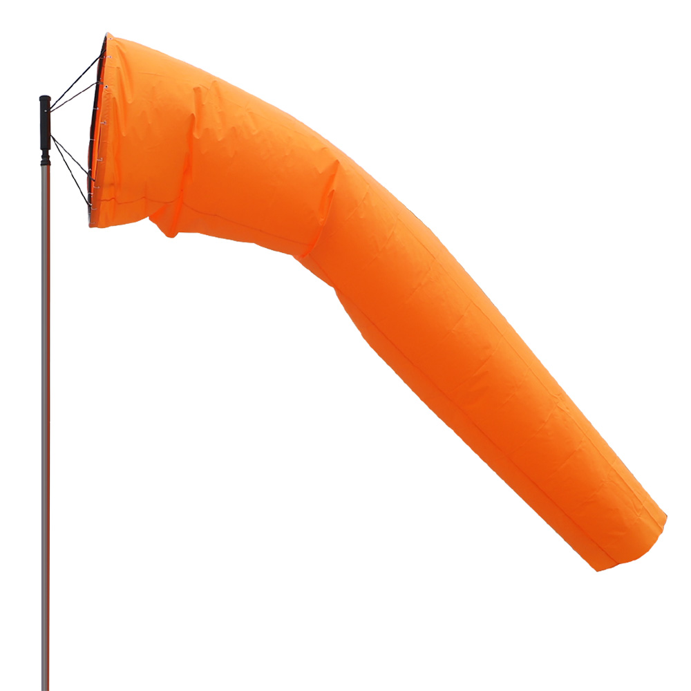 【Sobaq】SG Wind Cap JK Airport Windsock (Solid Orange Color - 18 in. dia. x 8 ft.)