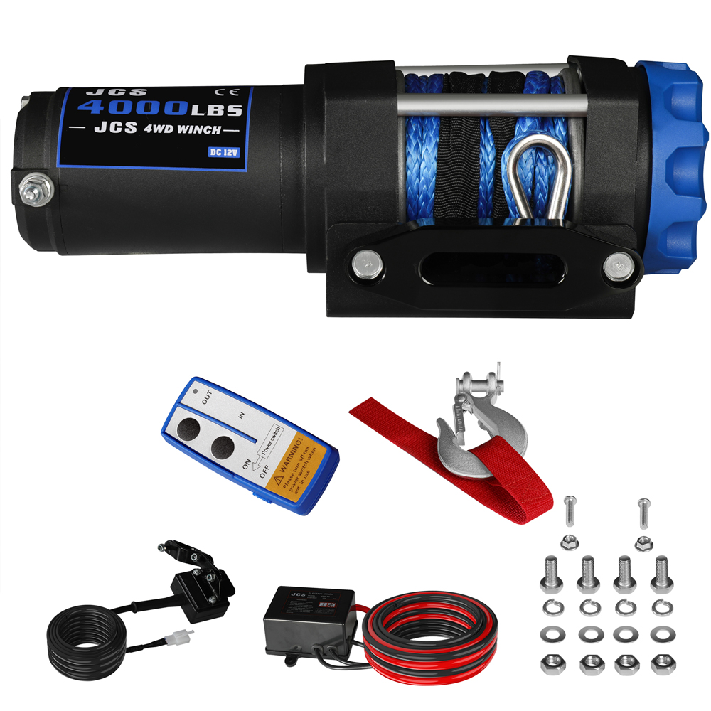 Bolton Tools 4000 lbs 12V DC Pulling Electric Winch for ATV